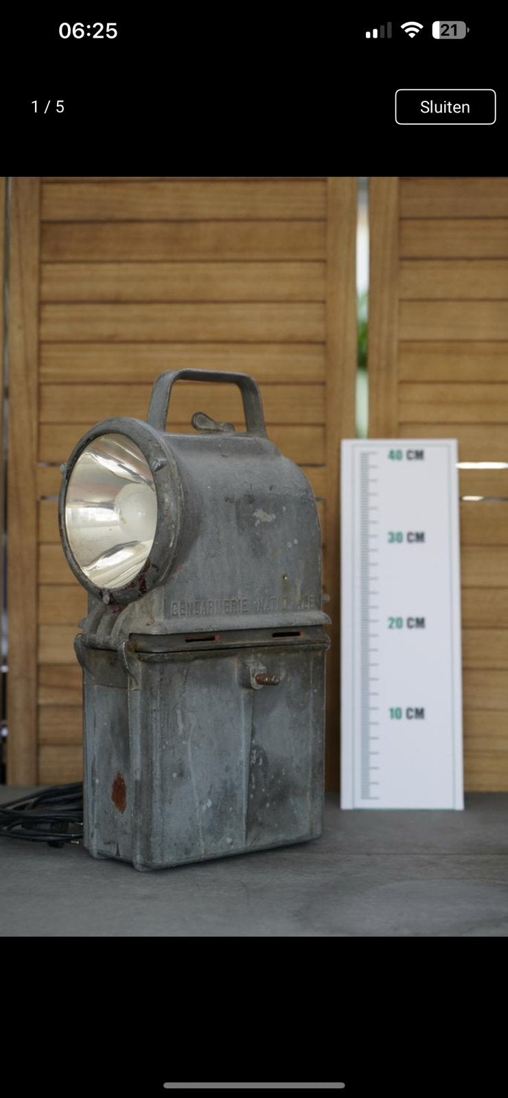 OUDE FRANSE LAMP, Ophalen of Verzenden