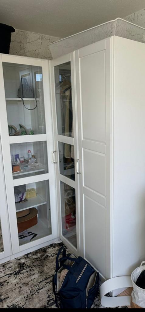 Witte hoekkast met lichte beschadigingen, Ophalen of Verzenden, Gebruikt, 25 tot 50 cm, 50 tot 100 cm