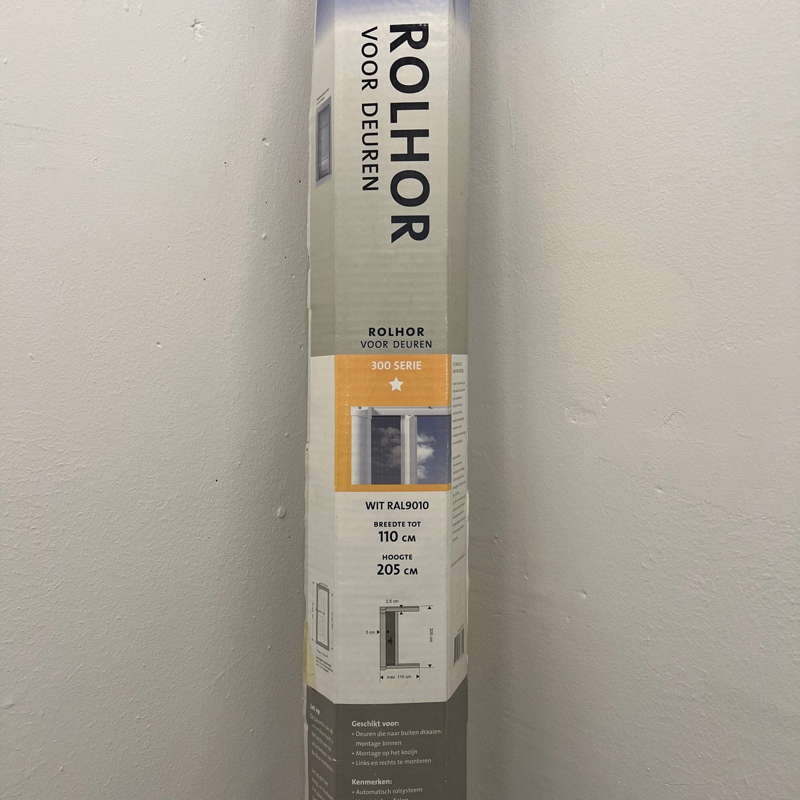 Bruynzeel Rolhordeur Wit RAL9010 - Max 110x205 cm, Ophalen, Kunststof, 80 tot 100 cm, Hordeur