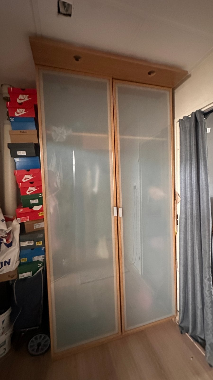IKEA Pax kast met glazen deuren- zelf uitelkaar halen, Ophalen, Gebruikt, 100 tot 150 cm, 200 cm of meer