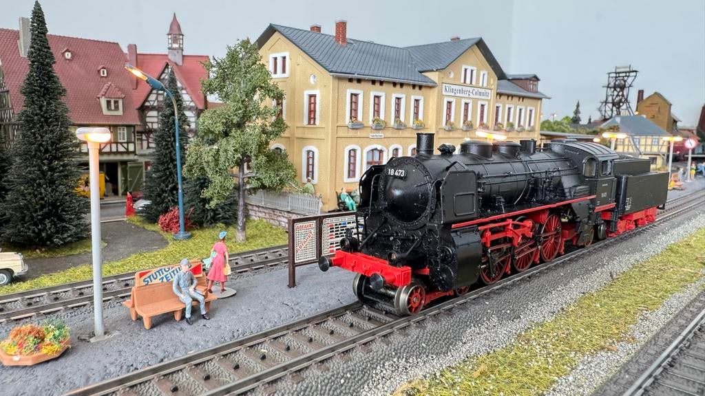 Marklin BR 18 473 FX locomotief, Wisselstroom, Gebruikt, Locomotief, Ophalen of Verzenden