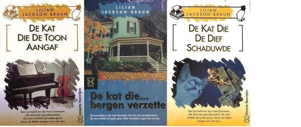 3x De Kat - Lilian Jackson Braun, Boeken, Detectives, Ophalen of Verzenden, Gelezen, Lilian Jackson Braun