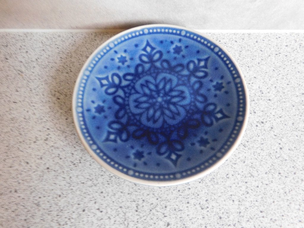 Bord 11 cm. Craquelé Blauw Albert Heijn, Ophalen of Verzenden, Zo goed als nieuw, Albert Heijn, Bord(en)
