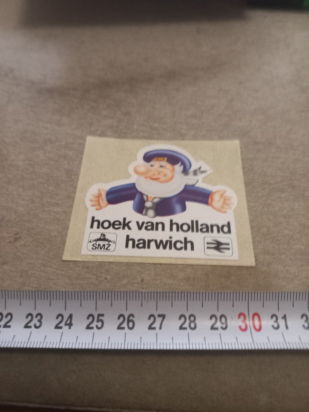 Vintage Hoek van Holland Harwich SMZ Sticker, Ophalen of Verzenden