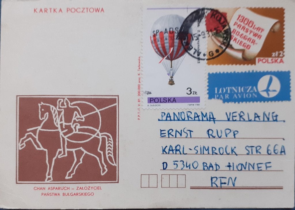 Luchtpost Polen, Postzegels en Munten, Ophalen of Verzenden, Envelop
