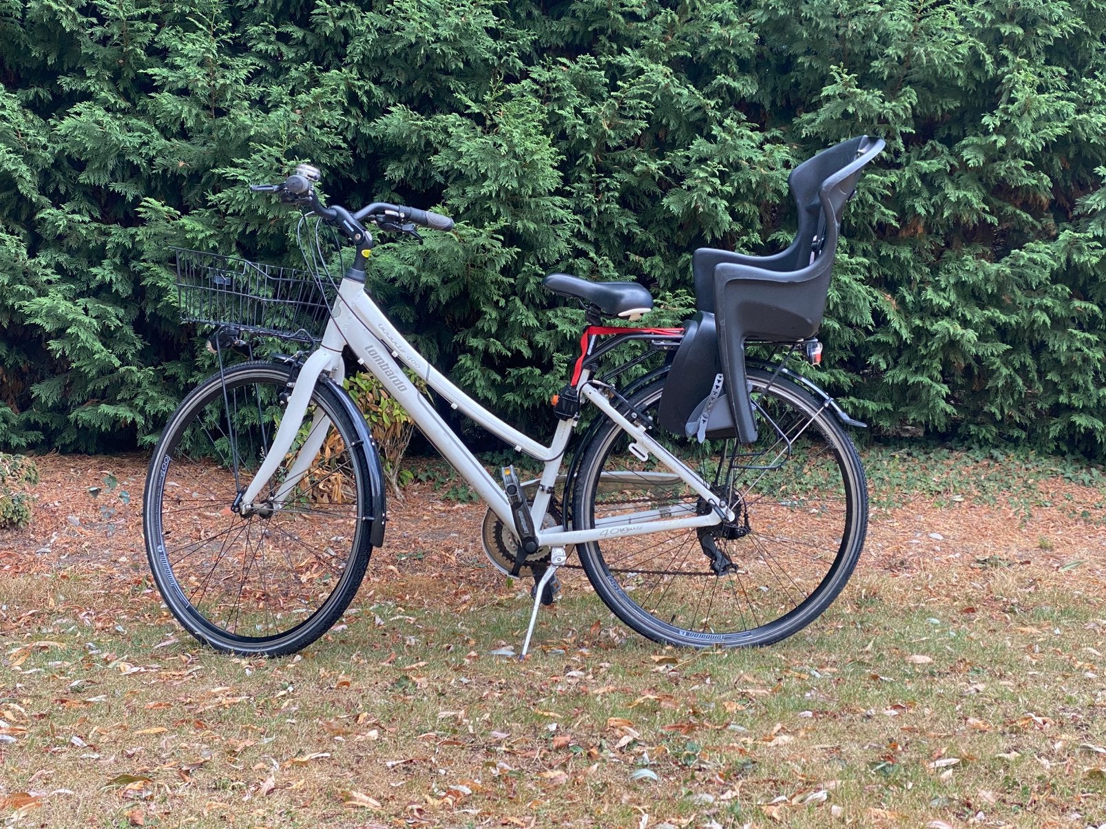 Lombardo tarranto 400 damesfiets met kinderzitje en mand, Ophalen, Zo goed als nieuw, Velgrem, Overige merken