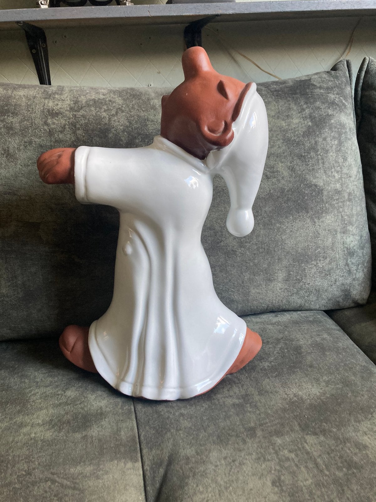 Dak decoratie van een slaapwandelaar met een wit nachthemd, Ophalen of Verzenden, Nieuw, Steen
