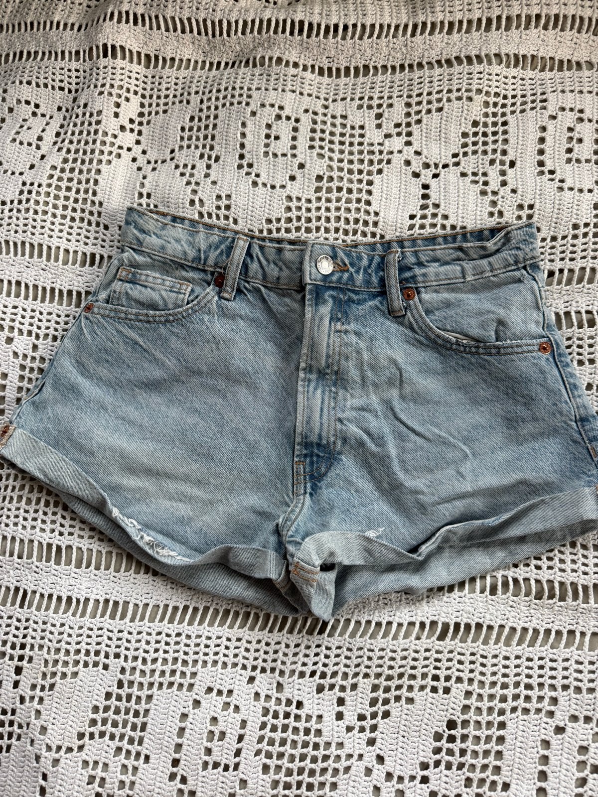 Zara denim shortje maat 38, Ophalen of Verzenden, Gedragen, Blauw, W30 - W32 (confectie 38/40)
