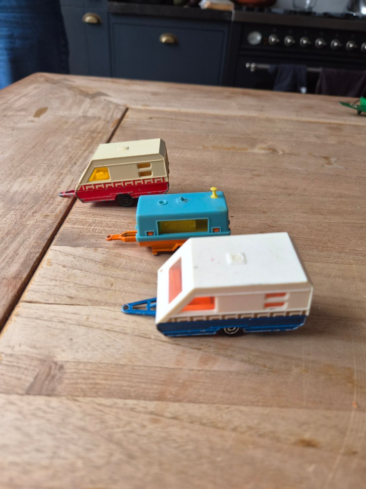 Set van 3 Mojorette model caravans, Ophalen of Verzenden, Gebruikt, Overige typen, Overige merken