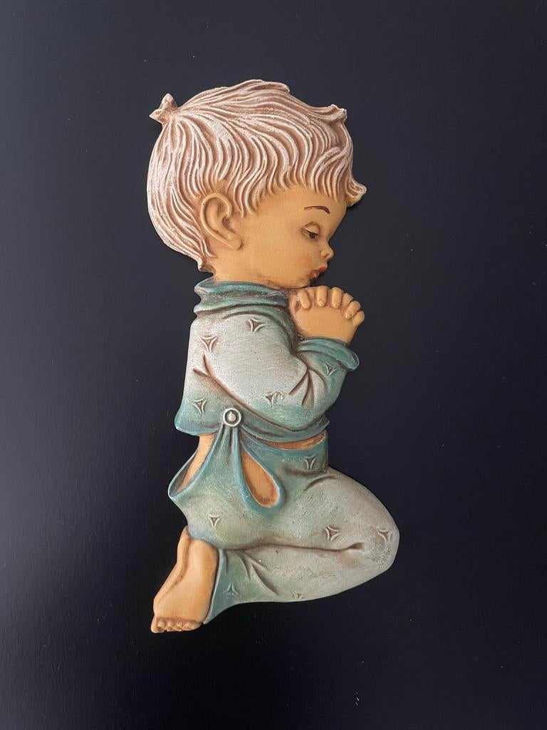 Knielend jongetje van het versje: Ik ga slapen, ik ben moe.., Ophalen of Verzenden, Zo goed als nieuw, Beeld(je), Christendom | Protestants