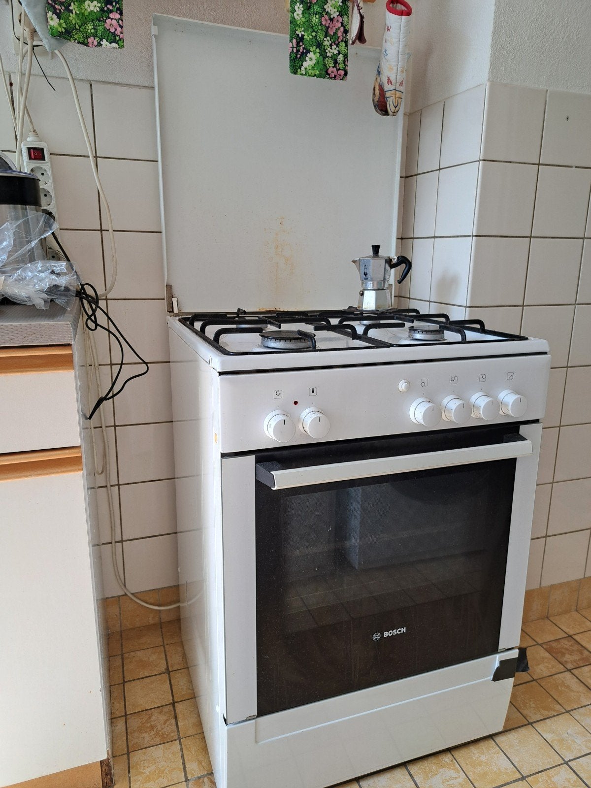 Bosch gasfornuis met oven, Ophalen, Gebruikt, 60 cm of meer, Grill