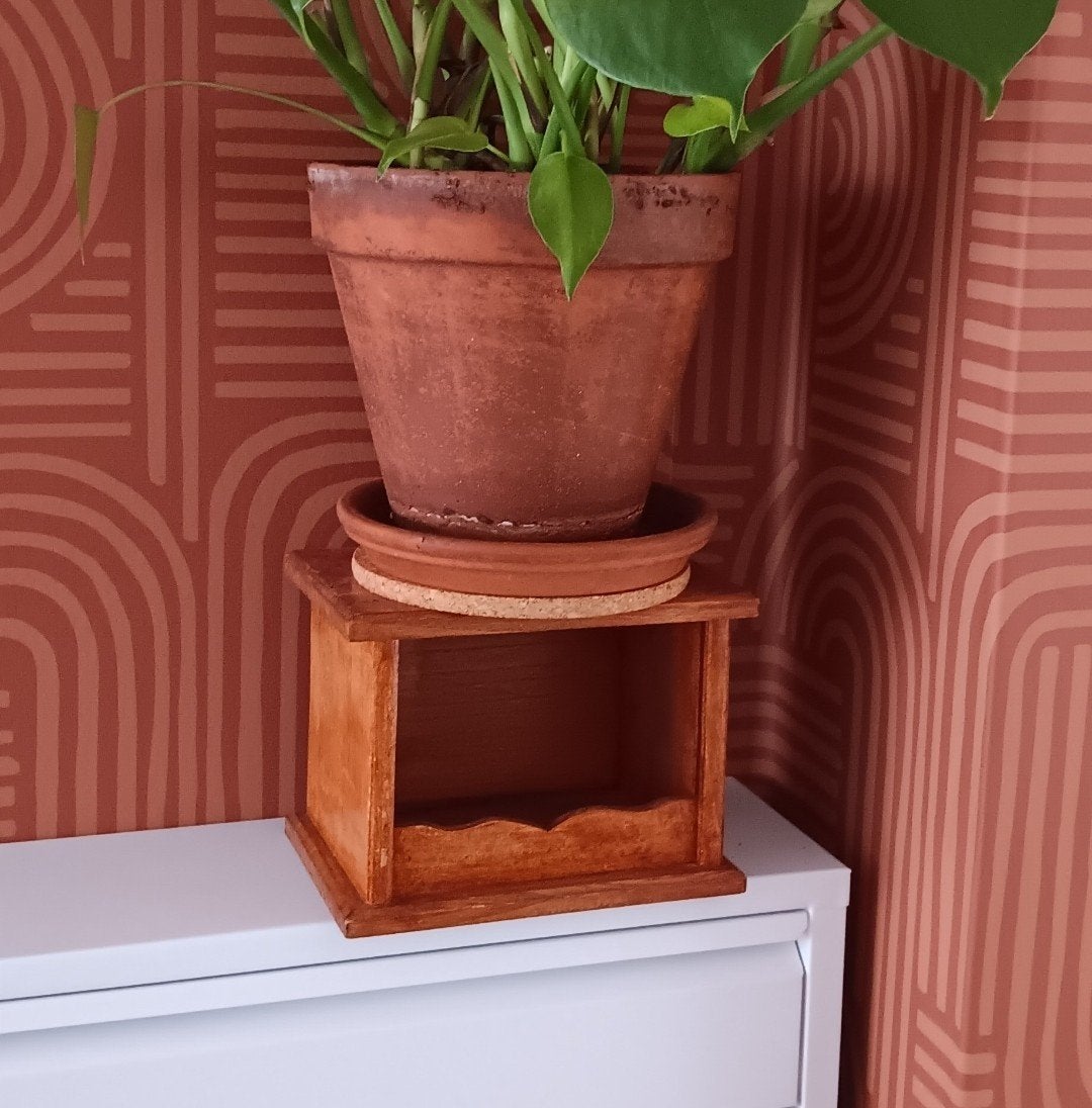 Leuke ouderwetse voetenstoof, Ophalen of Verzenden, Rond, Hout, Minder dan 30 cm