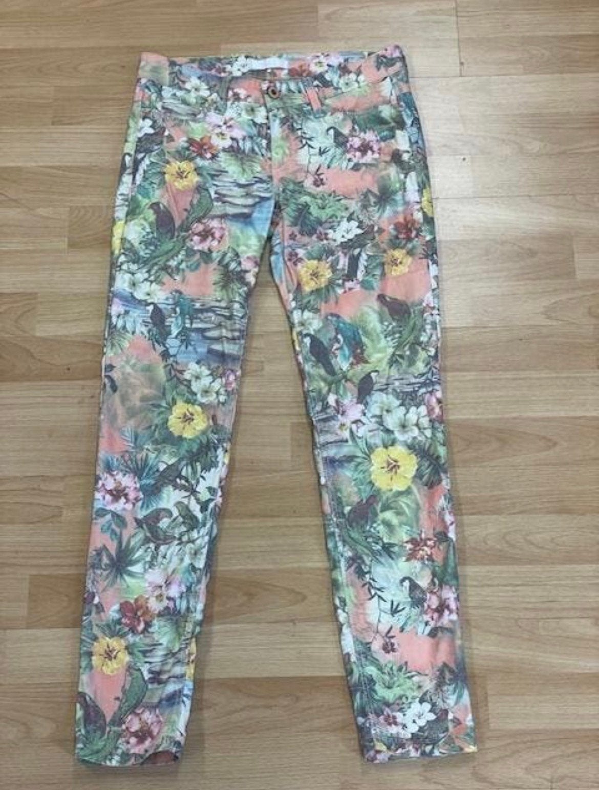 Fleurige Mac broek - maat 40, Maat 38/40 (M), Second-Round, Meerkleurig, Secondround.nl@gmail.com