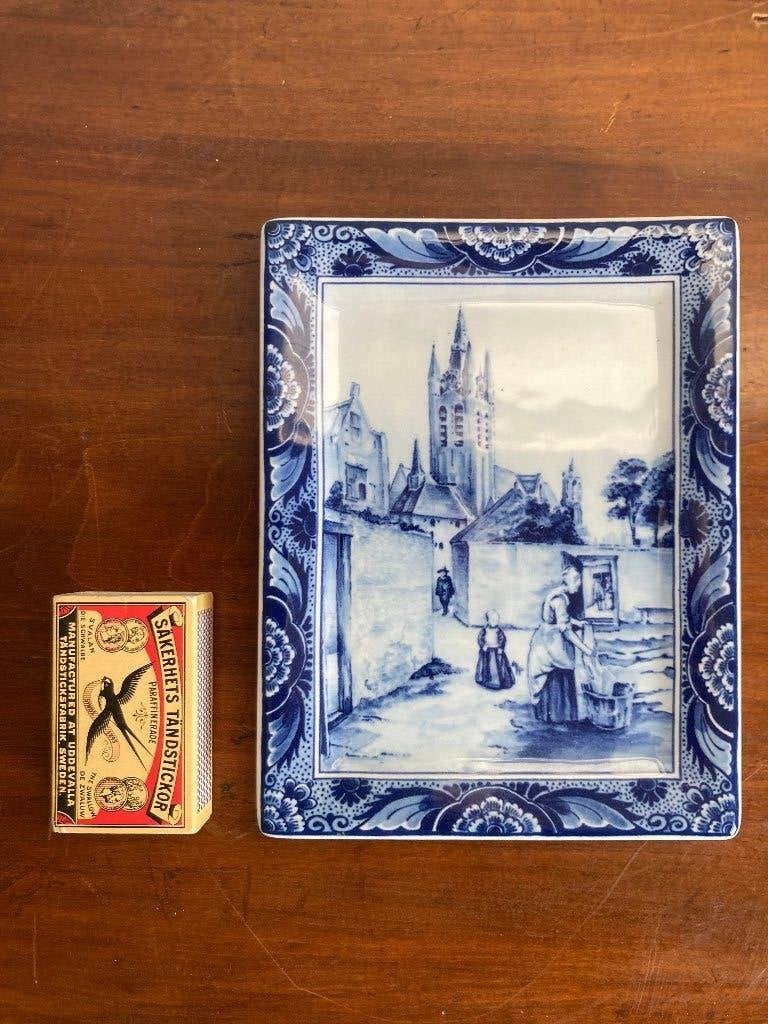 Royal Delft Delfts Blauw klein wandbordje Pieter de Hooch, Ophalen of Verzenden