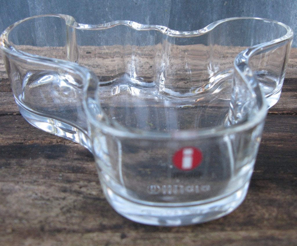 IITALA ALVAR AALTO SCHAAL GLAS, Ophalen of Verzenden, Schaal, Glas, Gesigneerd