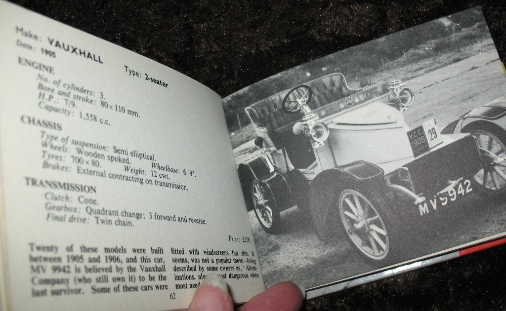 Veteran and vintage cars Hippo Books oldtimers booklet 1962, Ophalen of Verzenden, Zo goed als nieuw, Algemeen