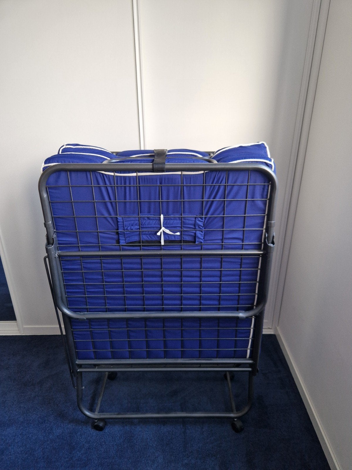 Opklapbed 80 bij 190, Huis en Inrichting, Slaapkamer | Bedden, Ophalen, Eenpersoons, Blauw, 190 cm of minder
