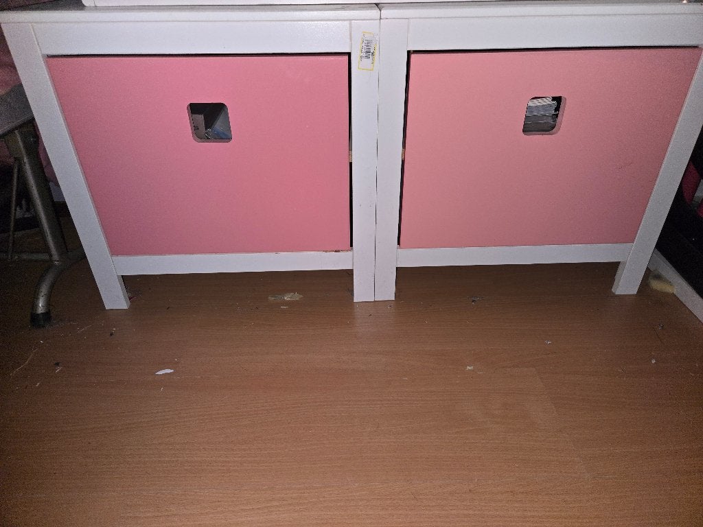 roze nachtkastjes, Ophalen, Gebruikt, Minder dan 45 cm, Minder dan 55 cm