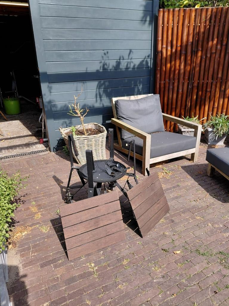 Onderstel Baterd BBQ Large met tafels, Ophalen, Zo goed als nieuw