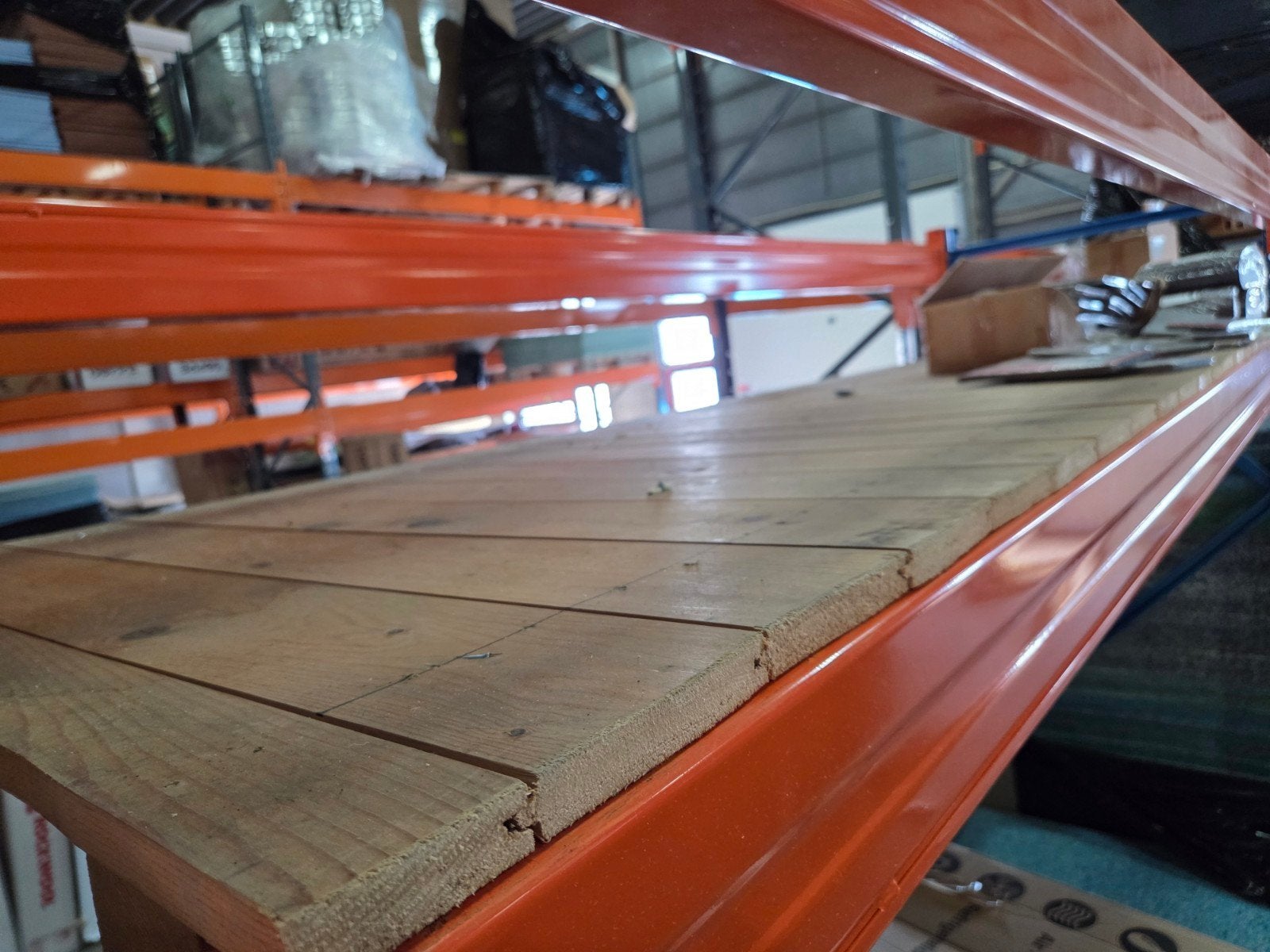 Zware houten legborden voor magazijnstelling - 260x100cm, Doe-het-zelf en Verbouw, Hout en Planken, Ophalen of Verzenden
