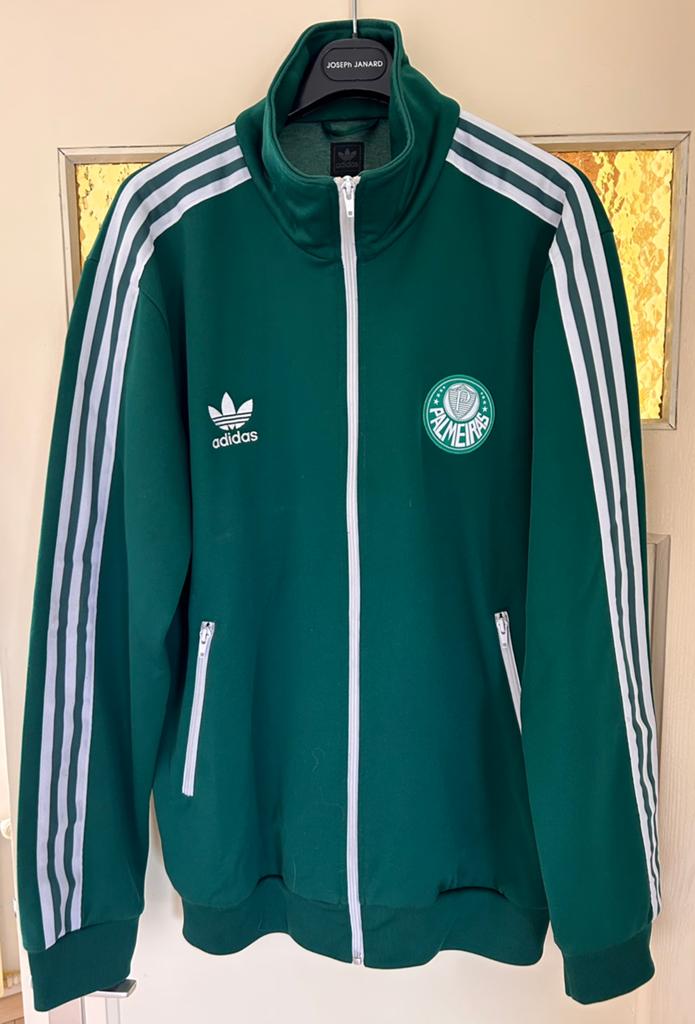 Vintage Adidas Palmeiras Trainingsjack XL  - Groen, Overige maten, Ophalen of Verzenden, Zo goed als nieuw, Voetbal