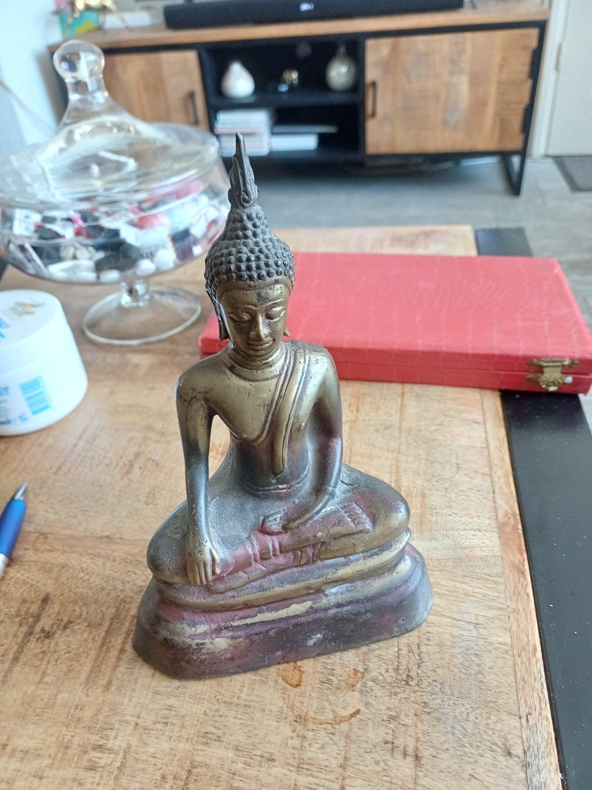 Antieke orginele bronzen  boeddha sukhothai, Ophalen of Verzenden, Zo goed als nieuw