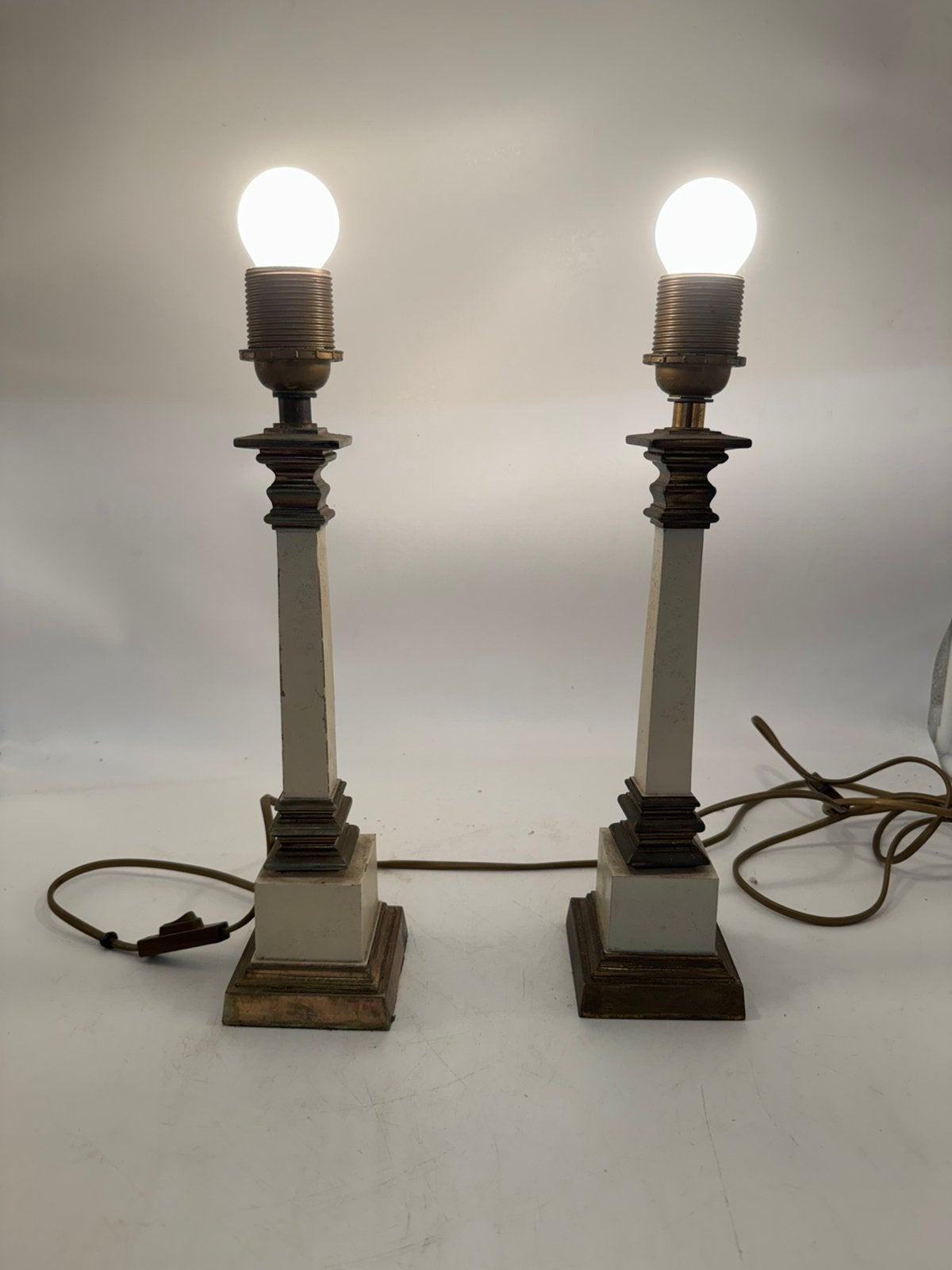 Vintage Kullmann Lampen Set van 2 | Zuillampen Messing, Ophalen of Verzenden