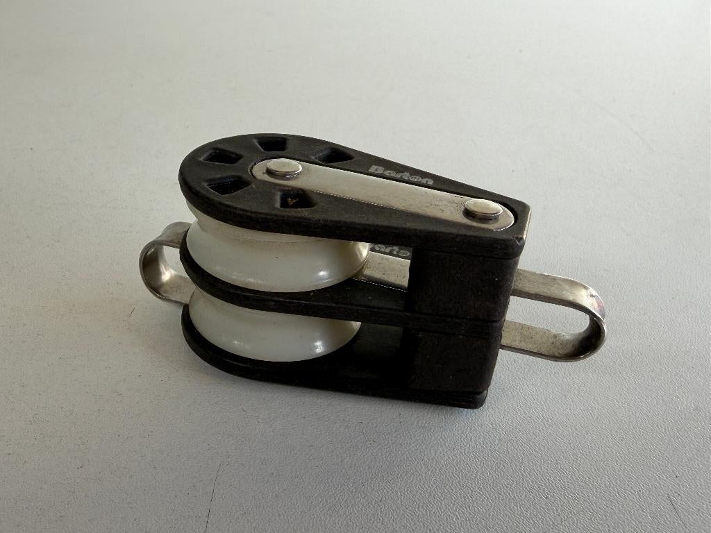 Barton 2 schijfs blok 35 mm 9 mm lijn, Ophalen of Verzenden, Zo goed als nieuw, Lijn of Blok