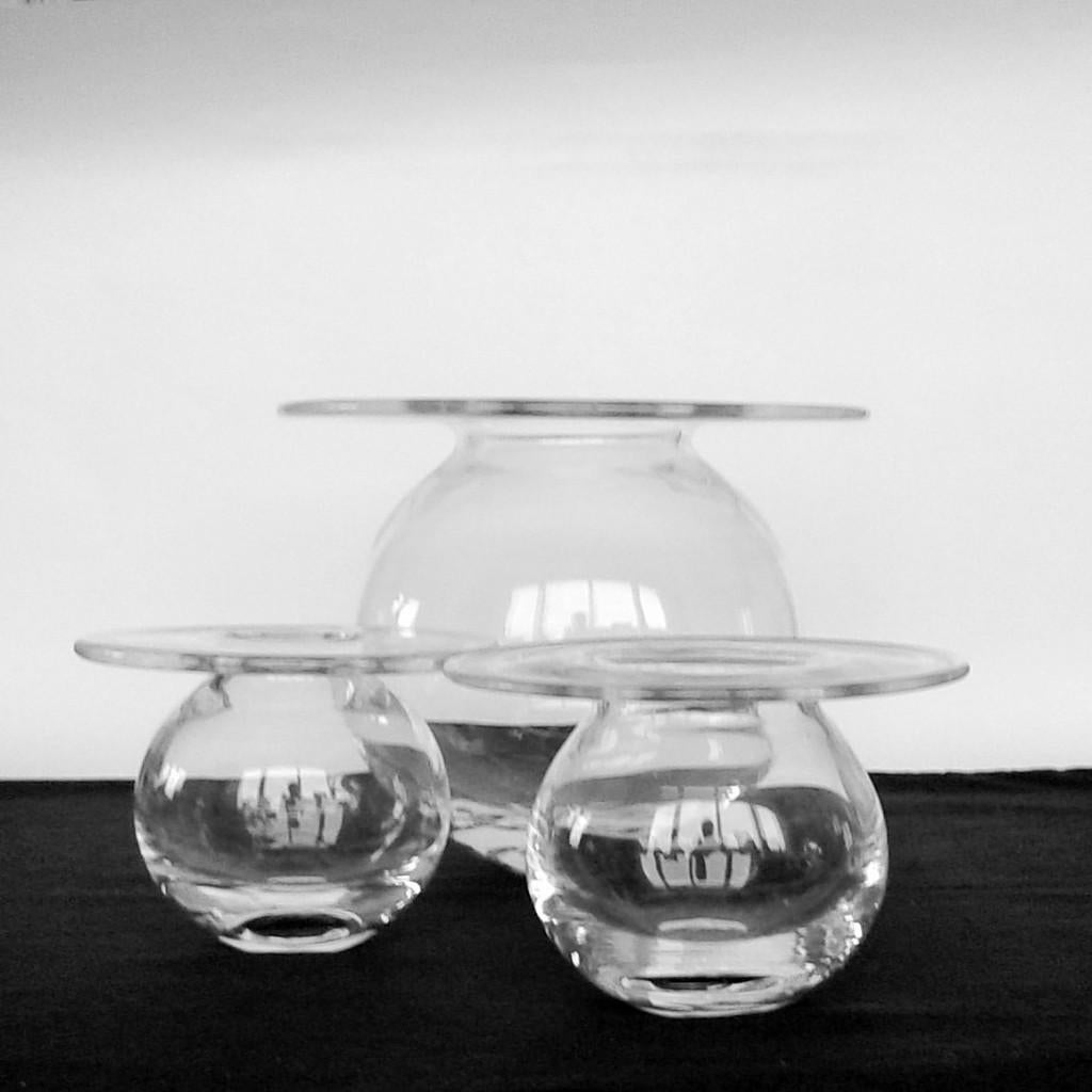 Vaas (3) Saturnus Nanni Still Riihimaen Lasi Vintage, Antiek en Kunst, Antiek | Glas en Kristal, Ophalen of Verzenden