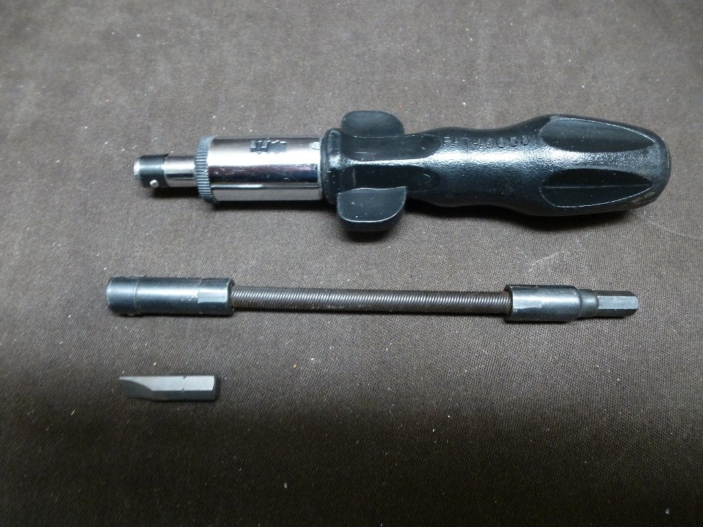 Ratel schroevendraaier + flex verleng as + bit | nieuw, Doe-het-zelf en Verbouw, Gereedschap | Handgereedschap, Ophalen of Verzenden