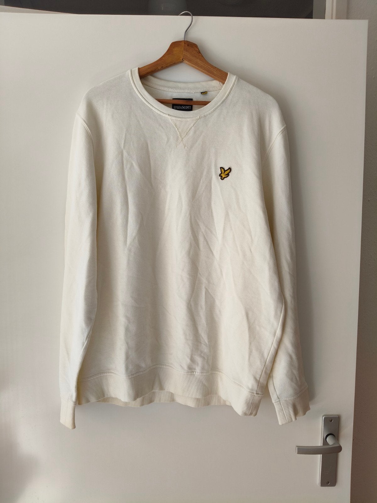Lyle & Scott Crème Sweatshirt Maat L, Maat 52/54 (L), Overige kleuren, Ophalen of Verzenden, Zo goed als nieuw