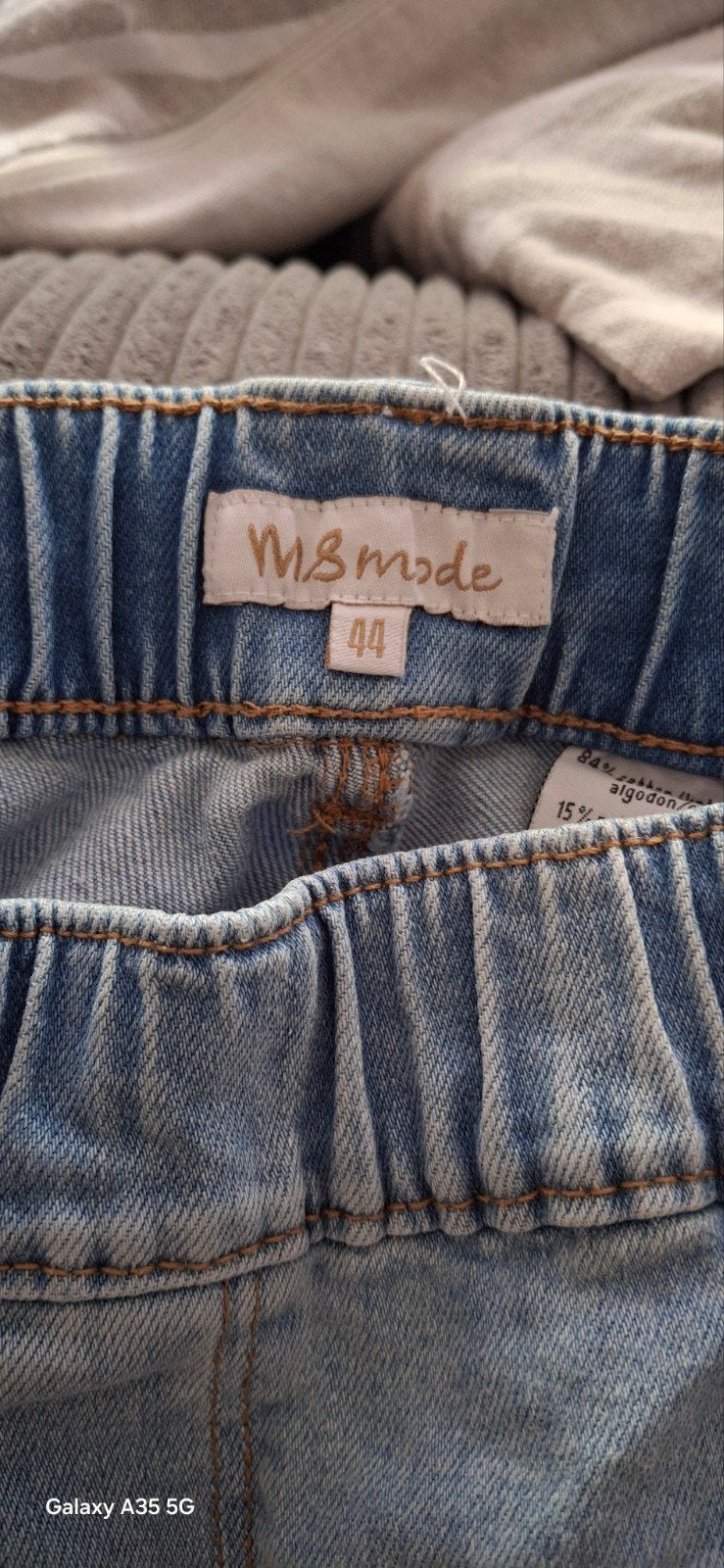 MS Mode spijkerbroek shorts maat 44, Ophalen, Kort, Blauw, Maat 42/44 (L)