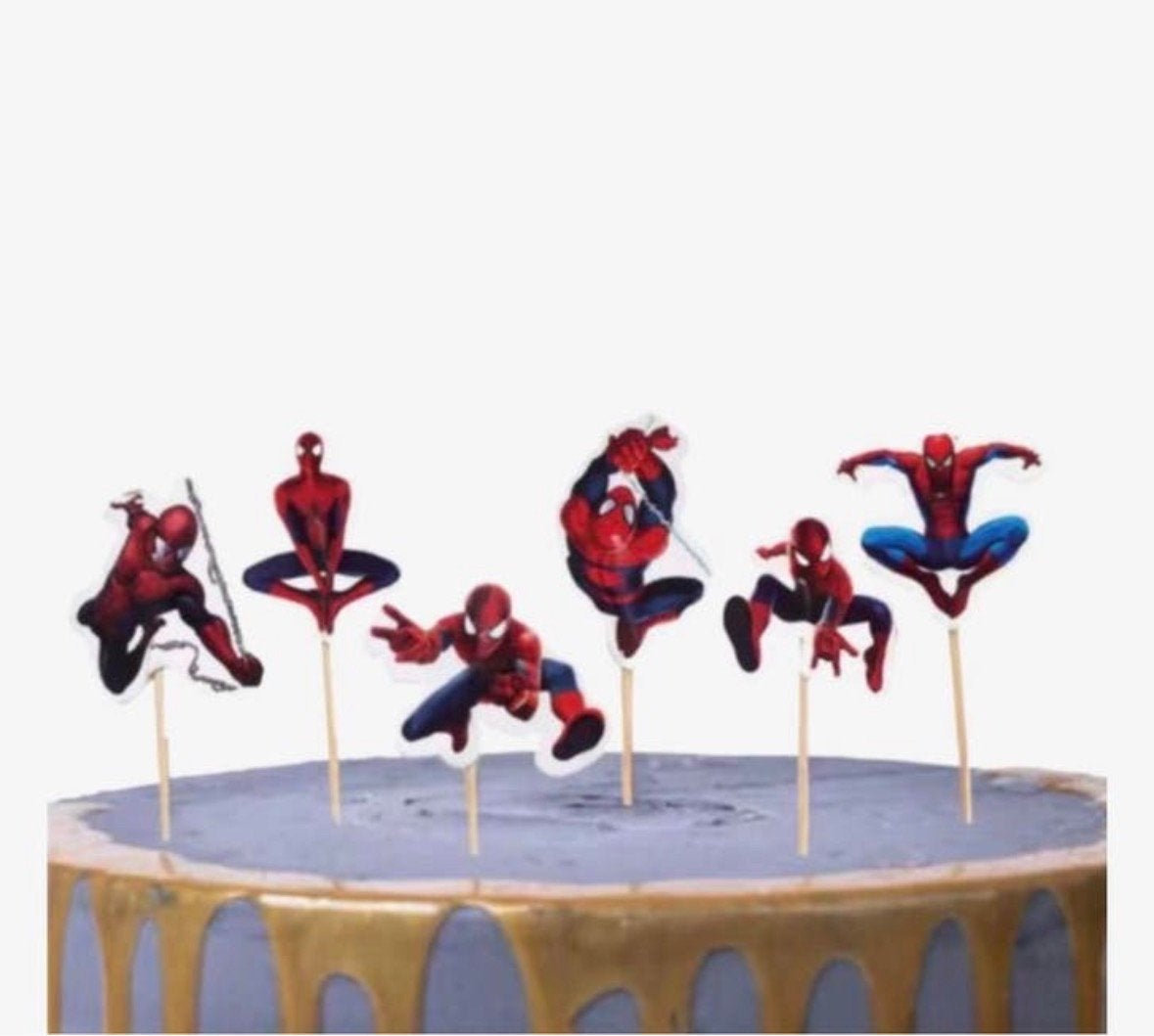 Set van 24 Spiderman taart decoraties, Verzenden, Nieuw, Versiering