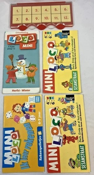 Mini Loco set van 4 Boekjes en basisdoos Sesamstraat rekenen, Kinderen en Baby's, Speelgoed | Educatief en Creatief, Verzenden