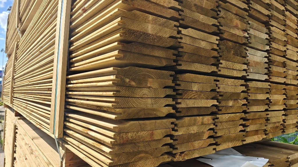 Rabatdelen Overhangend Geimpregneerd, Ophalen of Verzenden, Nieuw, 250 cm of meer, Planken