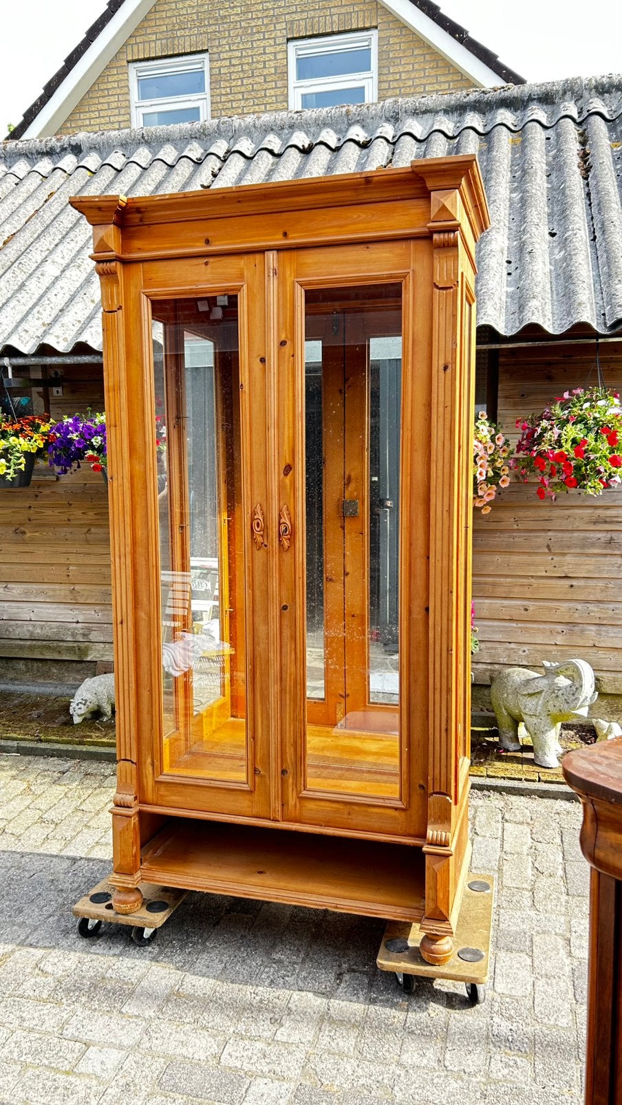 Vitrine kast, Ophalen, Met plank(en), Gebruikt, Landelijk