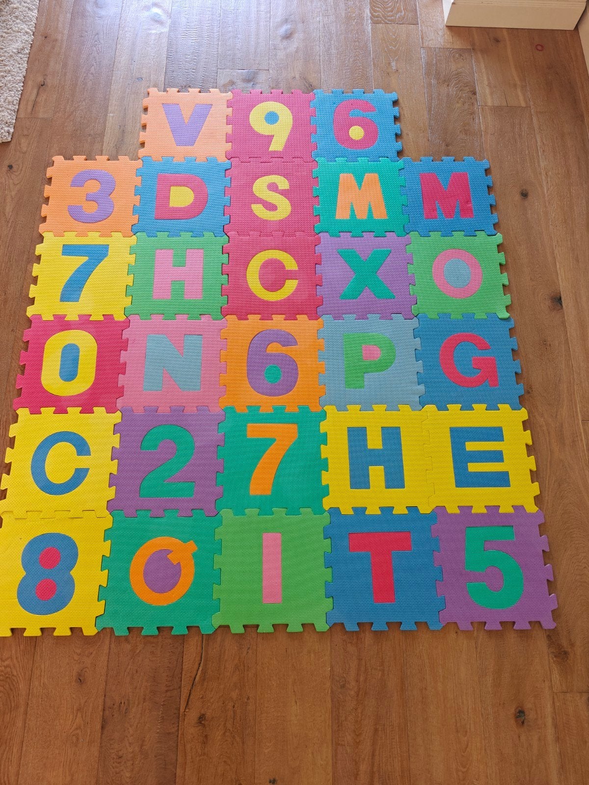 Speelmat met cijfers en letters, Ophalen, Gebruikt, Speelkleed