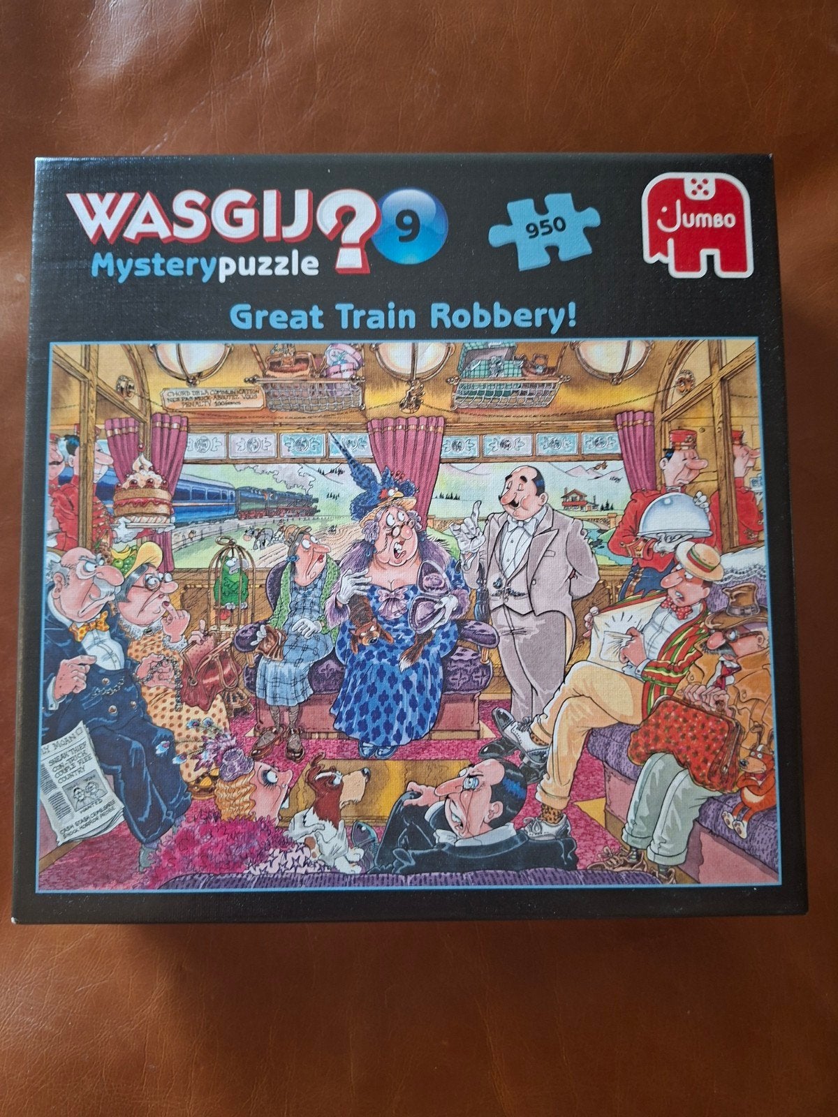 Wasgij Mystery 9: Great Train Robbery! 950 stukjes, Ophalen of Verzenden, 500 t/m 1500 stukjes, Zo goed als nieuw, Legpuzzel