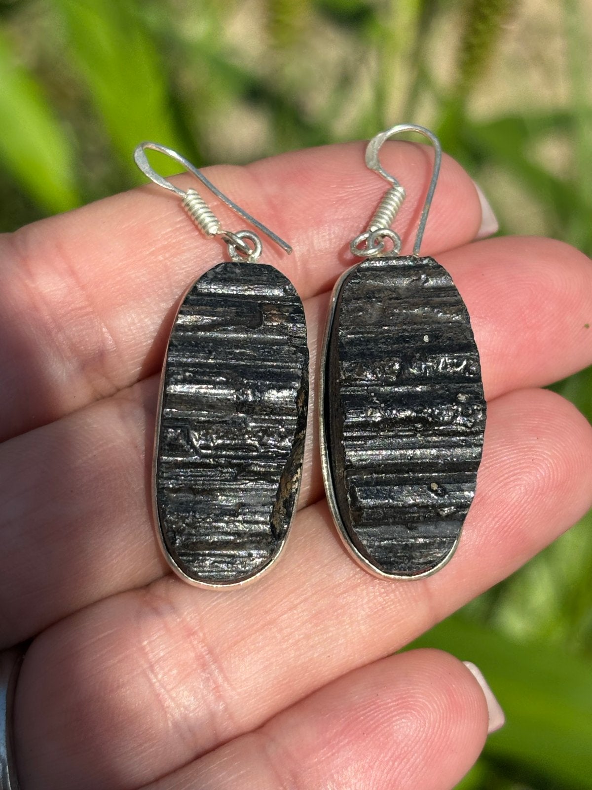 Zwarte Toermalijn Oorbellen Bescherming Aarding, Hangers, Vanbeeksaar4@gmail.com, Zwart, Nieuw