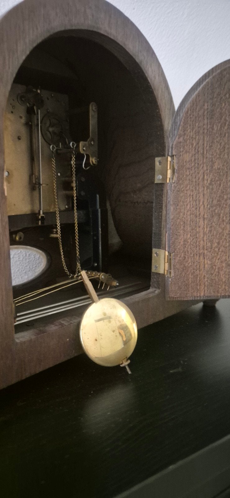 Antieke houten klok met slinger, Antiek en Kunst, Antiek | Klokken, Ophalen