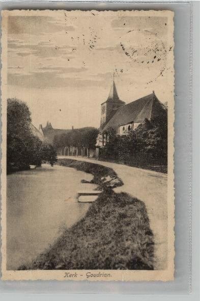 Goudriaan Kerk  st 1928, Verzenden, 1920 tot 1940, Gelopen, Zuid-Holland