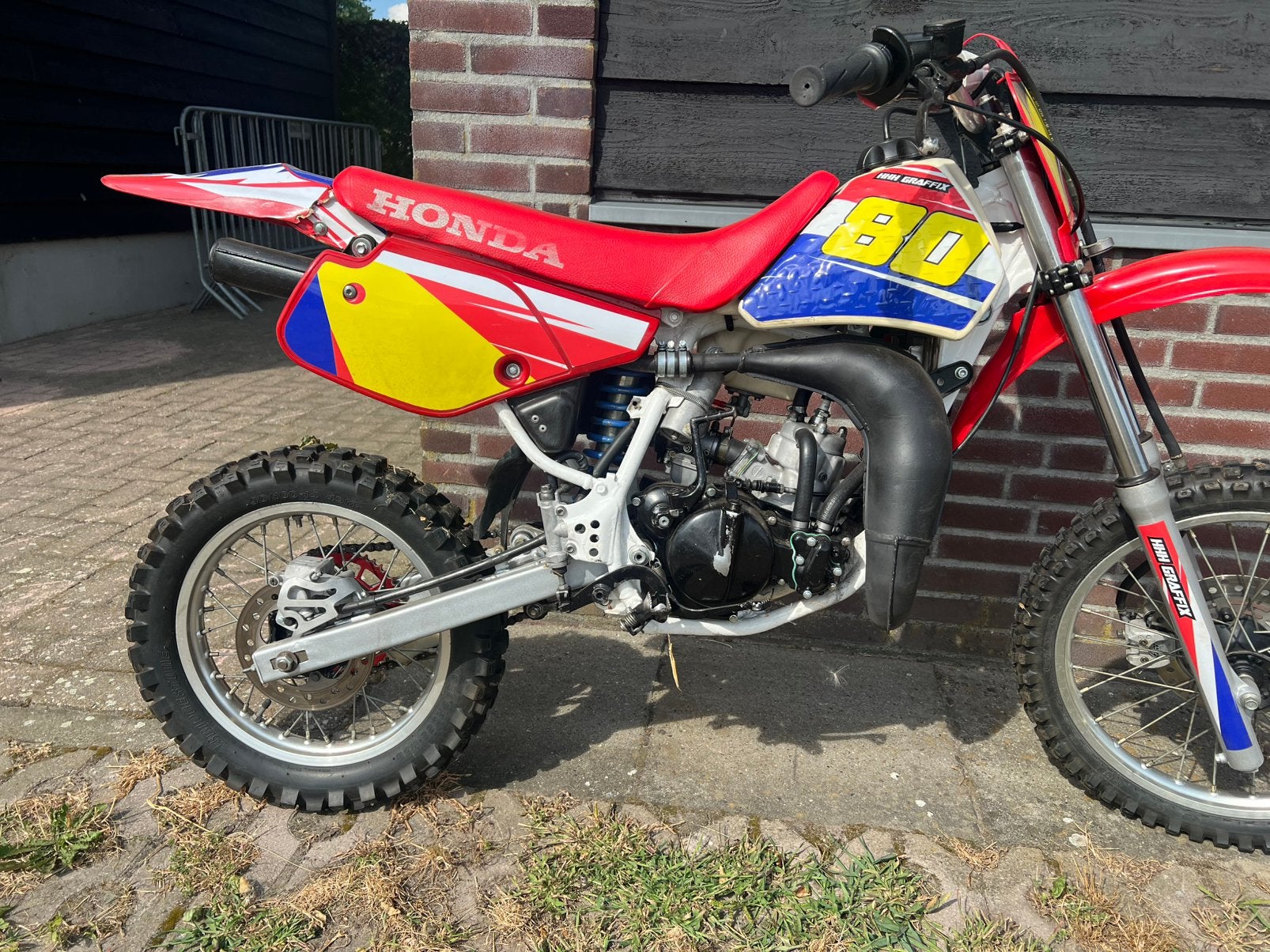 Crossmotor cr80 (super fel) (nieuw opgebouwd), Ophalen of Verzenden, Zo goed als nieuw, Honda