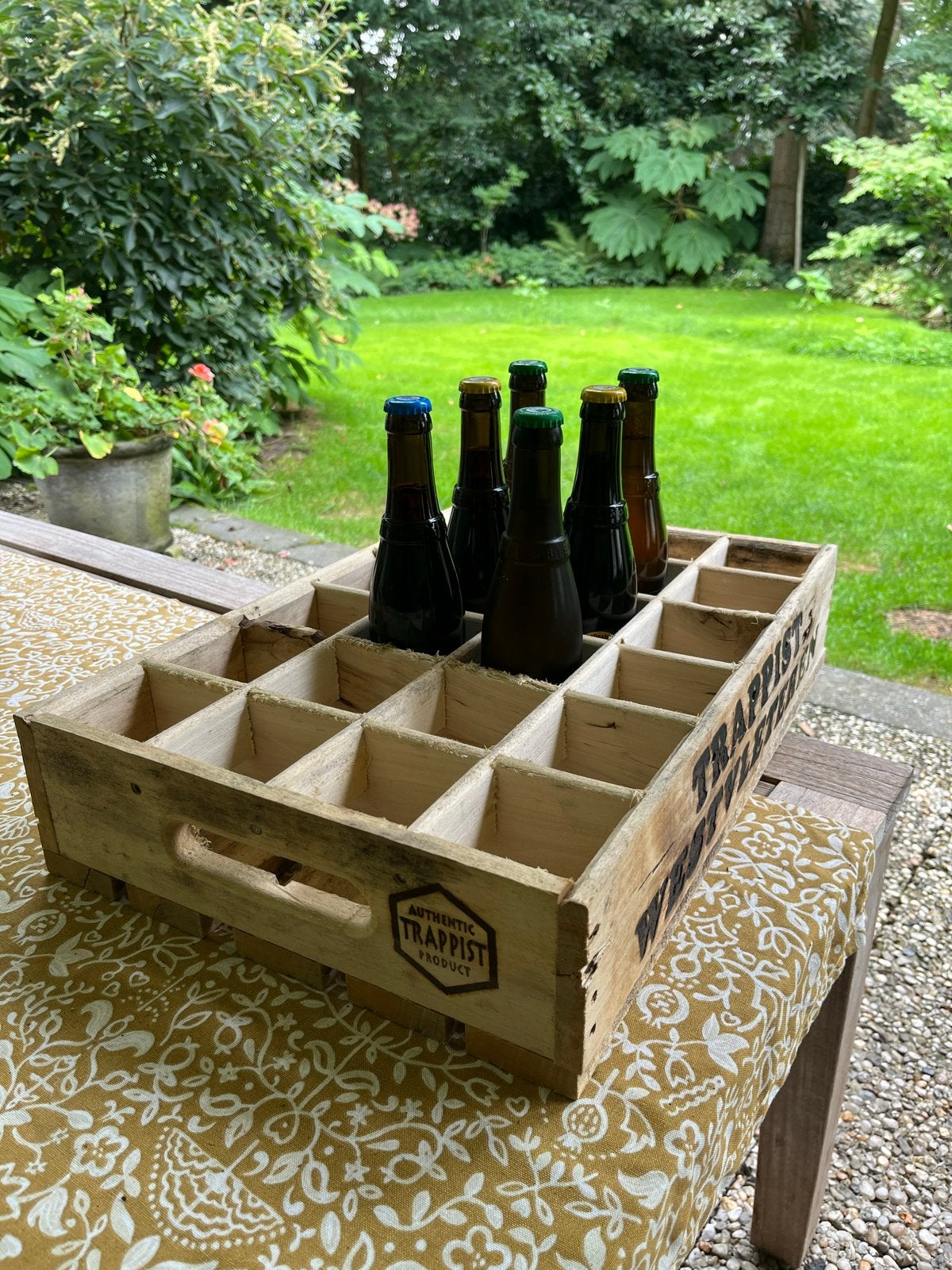 Lege houten krat Trappist Westvleteren bier, Ophalen, Gebruikt, Overige houtsoorten, Minder dan 50 cm
