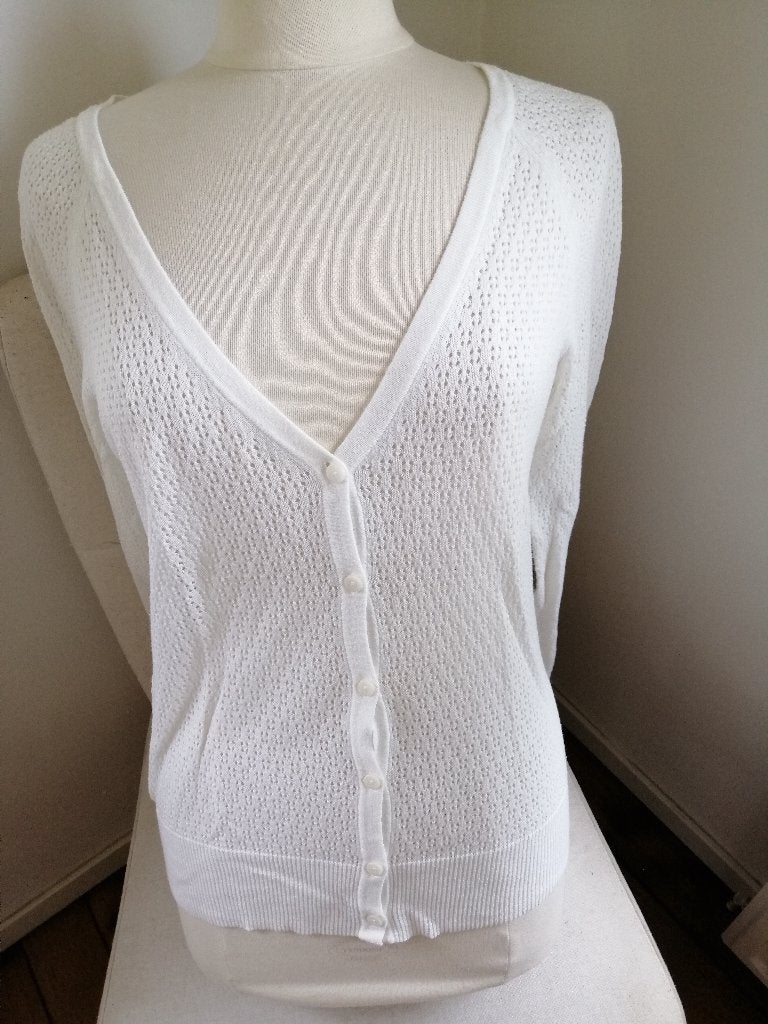 Yessica vest ecru ajour maat M, Kleding | Dames, Maat 38/40 (M), Ophalen of Verzenden, Zo goed als nieuw, Yessica