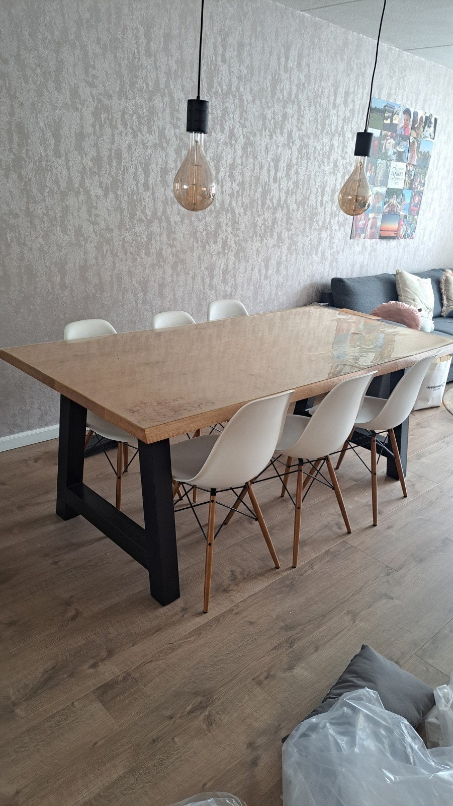 Prachtige Loods 5 stoelen, Huis en Inrichting, Tafels | Eettafels, Ophalen, Gebruikt, Rechthoekig, 50 tot 100 cm
