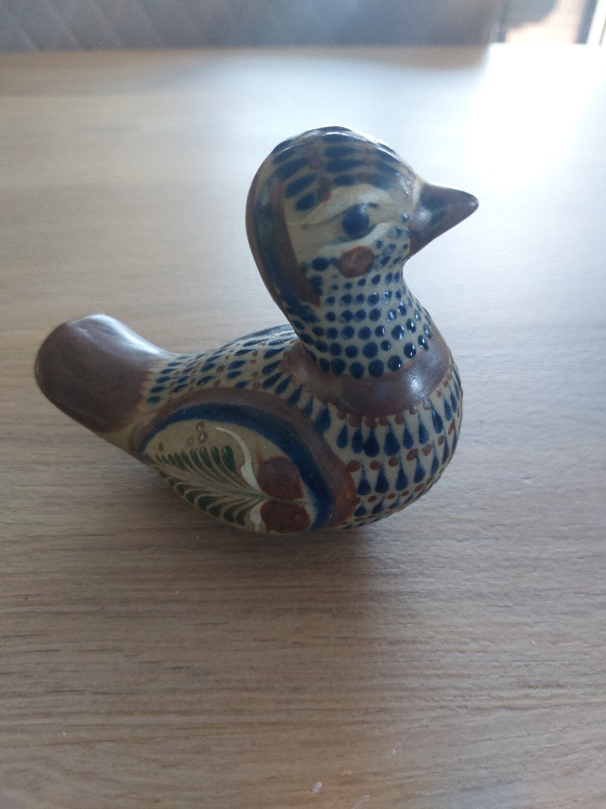 Tonala Mexicaanse Aardewerk Duif - Handgeschilderd, Ophalen