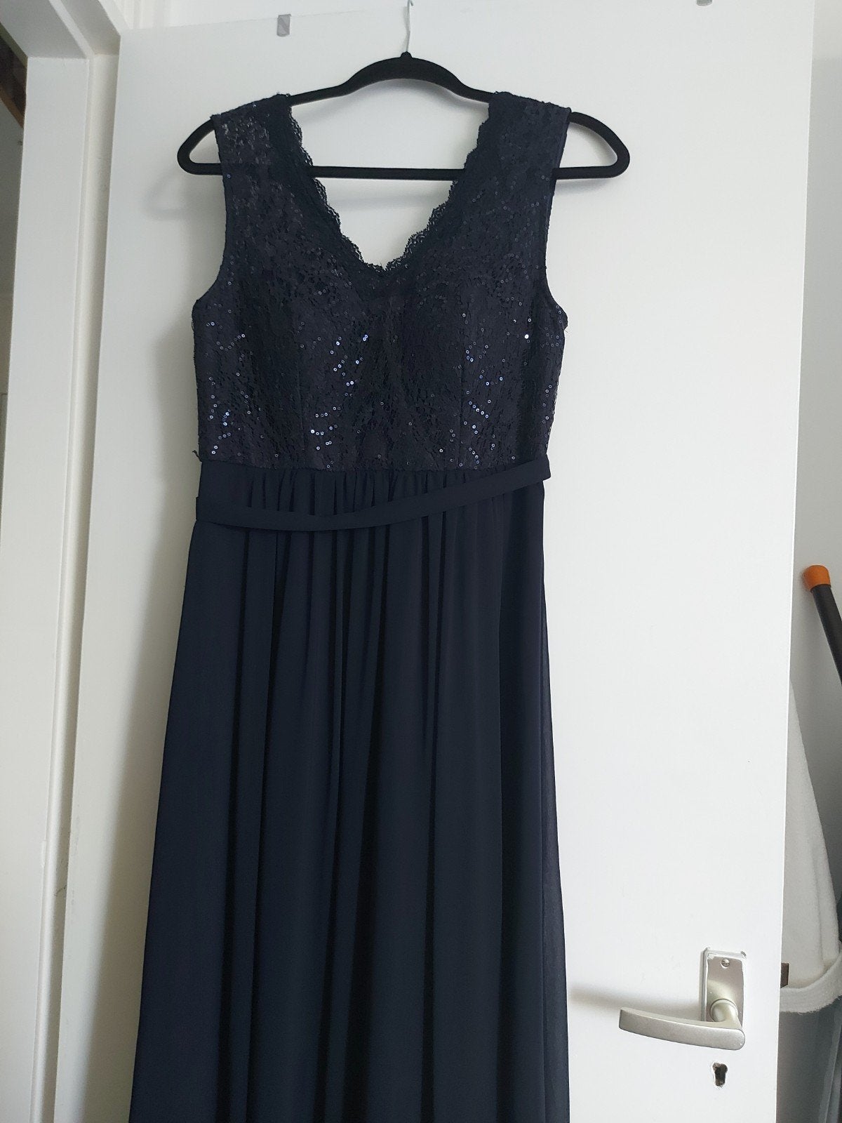 donker blauwe gala jurk, Kleding | Dames, Jurken, Ophalen, Blauw, Zo goed als nieuw, Maat 36 (S)