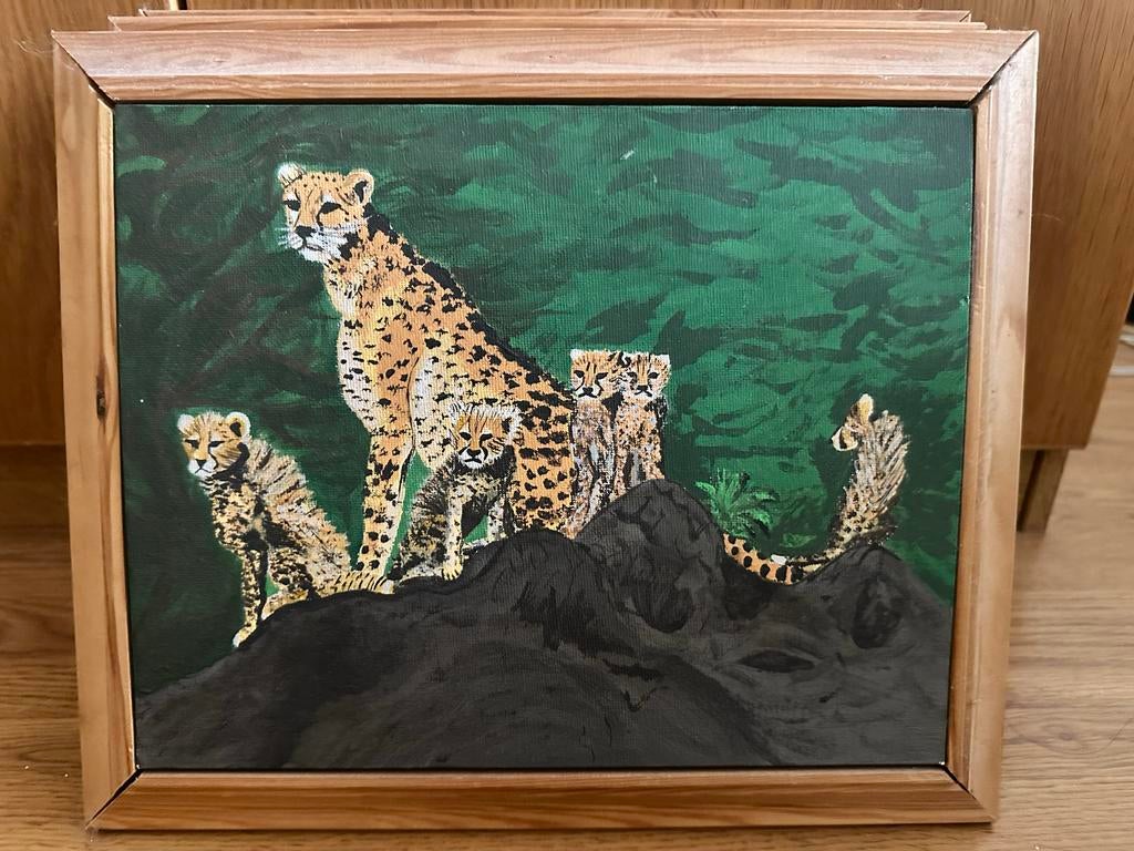Set van handgeschilderde Afrikaanse dieren schilderijen, Ophalen