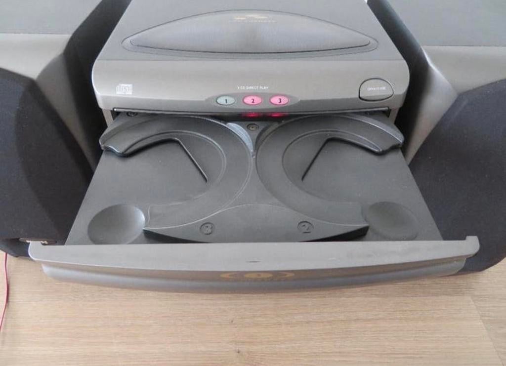Philips FWM185 Microset met 3-CD-wisselaar en dubbel cassett, Philips, Gebruikt, Cassettedeck, Ophalen of Verzenden