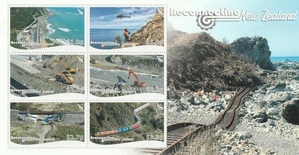 New Zealand postzegelvel met 6 zegels, Verzenden, Postfris